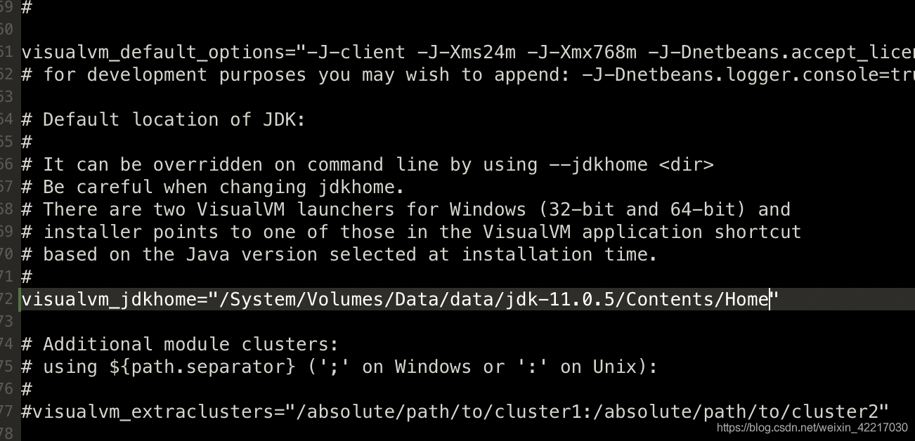 修改visualvm.conf