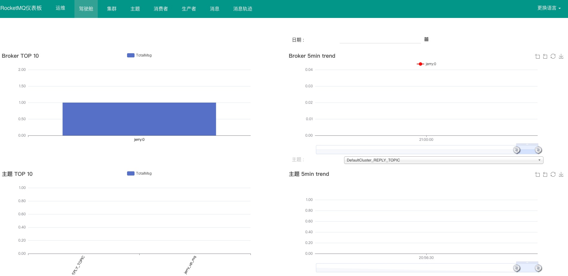 rocketmq-dashboard驾驶舱